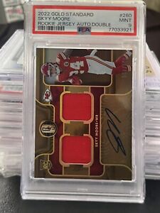 2022 Panini Gold Standard SKYY MOORE /149 Rookie Autographed Patch,Chiefs Psa 9