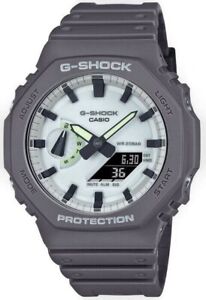 Casio G-Shock Hidden Glow Gray Ana Digi World Time Watch GA-2100HD-8A