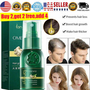 Hair Growth Spray Serum Ginger Anti Hair Loss Fast Grow Essence Care Products