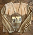 Stunning Lianne Barnes Rare Never Worn Vintage 90s Western Knit Patchwork Jacket