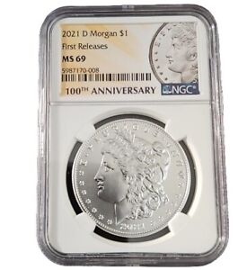 2021 D Morgan MS69 First Releases NGC 100th Anniversary
