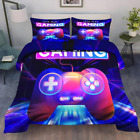 Gamer Bedding Set Queen Size Game Console Comforter Sets for Boys Girls Kids 3PC