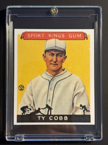 TY COBB DETROIT TIGERS 1933 GOUDEY GUM SPORTS KINGS #1 REPRINT BASEBALL CARD