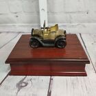 Vintage Playing Card Holder 1917 Ford Model T Car, Faux Wood Box Giftco w/ Cards