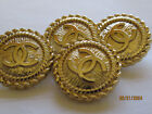 chanel 4 buttons stamped  gold tone metal 16mm