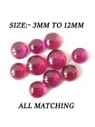 Ruby Round Shape Cabochon Flat Back Size 3mm-12mm AAA Quality Loose Gemstone