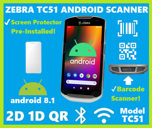 Zebra TC51 Wireless Android Handheld 2D/1D/QR Code Barcode Scanner!🔥⭐