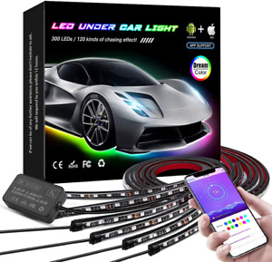 Car Underglow Lights Bluetooth Underbody LED Strip Lamp App Control Waterproof
