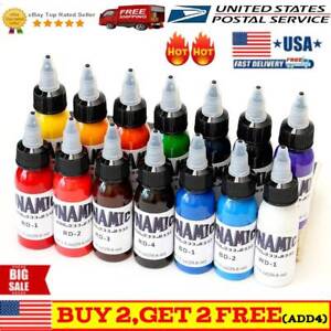 DYNAMIC COLOR Tattoo Ink 1oz Red Green Purple Blue White Black Pink Brown Colors