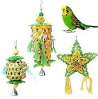 3Pcs Parrot Toys Cage Bird Chewing Toy for Budgie Parakeets Conures Green Lasi