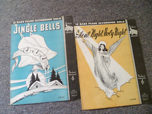 Vintage Jingle Bells & Silent Night, Holy Night, 1938 sheet music