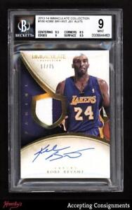 2013-14 Immaculate Collection #188 Kobe Bryant PATCH AUTO BGS 9 MINT 17/75