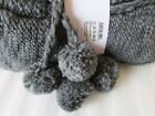 UGG Thea Cozy Slipper Sock Cable Knit Pom Pom Charcoal or Oatmeal Heather New