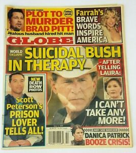 Globe 6-1-09 Scott Peterson Prison Lover Plot to Murder Brad Pitt Danica Booze