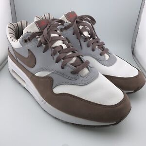 Nike Air Max 1 Size 14 Mens White Brown Gray all 3 color stripes in shoes