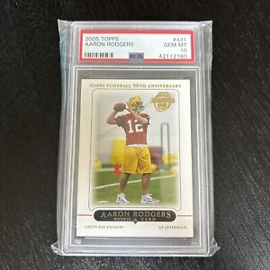 2005 Topps Football Aaron Rodgers #431 Rookie RC PSA 10 GEM MT