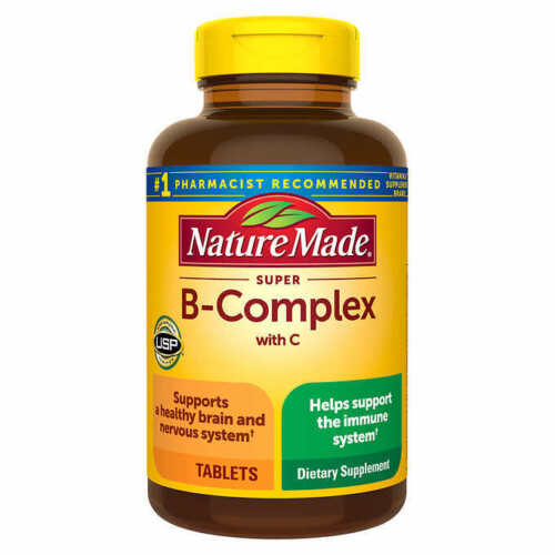 Nature Made Super B-Complex With Vitamin C 460 Tablets, 1 per Day EXP-8/25+