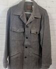 Vtg Pendleton Mens size L Mackinaw Cruiser  jacket Made In USA grey knit pattern