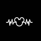 Mickey Mouse Heartbeat Vinyl Decal Sticker for Window Wall Auto Car Truck Boat