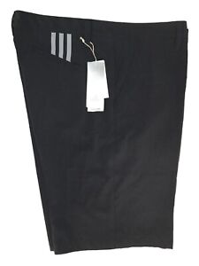 Adidas Golf Shorts Mens 36 (Actual 38x10) Black 3 Gray Stripe, Model GU2683, NWT