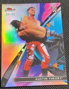 New ListingAustin Theory WWE 2021 Topps Finest Rose Gold Refractor #77 SP /75