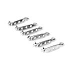 25mm Stainless Steel Brooch Pin Backs - 100 Pack with Secure Safety Catch Bar