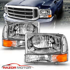 For 1999-2004 Ford SuperDuty F250/350/450/550/ 00-04 Excursion Chrome Headlight (For: 2002 Ford F-250 Super Duty Lariat 7.3L)