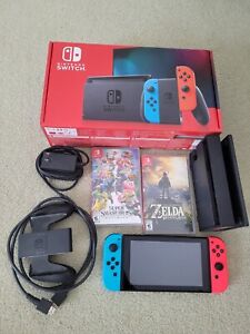 Nintendo Switch With 2 Nintendo Exclusive Games