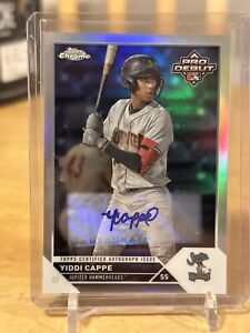 2023 Topps Pro Debut Chrome Yiddi Cappe 53/99 Refractor Auto Prospect Marlins