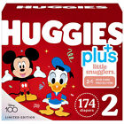 Huggies Plus Diapers Size 2: 12-18lbs, 174ct - Free Shipping - New!