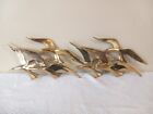 Set of Two Vintage Brass Seagulls Birds Wall Hangings