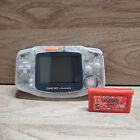 Nintendo Game Boy Advance AGB-001 Clear Glacier GBA Handheld Re shell + Pokemon