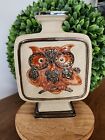 Vintage 8” Lrg Mid Century Modern Ceramic Owl Pottery Vase Vessel Rare Atq Deco!