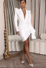 Fashion Nova Akaira Blazer Dress White Small