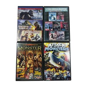 Lot of 4 Classic Monster DVD King Kong Godzilla Gamera Toho (12 Movies!!!) READ