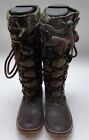 Women's PAJAR Brown/Green Lace Boots 6-6.5