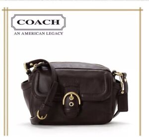 NWT COACH Campbell Leather Camera Bag Crossbody Brown F25150 MSRP $258