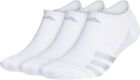 3 Pair Adidas Superlite No Show Socks, Men's Shoe Size 12-15, XL, White L12