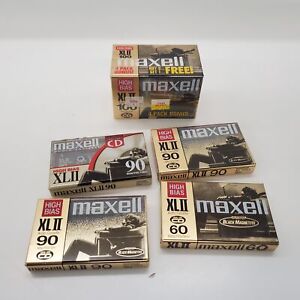 Maxell XL II Type II Blank Cassette Tapes Lot of 8 SEALED