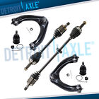 Front CV Axles + Upper Control arms + Lower Ball Joints for 96-00 Honda Civic (For: 2000 Honda Civic EX Coupe 2-Door)