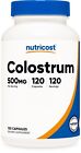Nutricost Colostrum Capsules 500mg, 120 Capsules - Gluten Free, Non-GMO