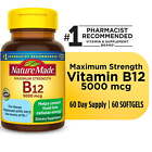 Nature Made Maximum Strength Vitamin B12 5000 mcg Softgels, Supplement, 60 Count