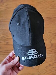 Men's Black Designer Balenciaga Hat Size L 59 VGC
