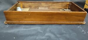 Vintage  Franklin Rotary White Sewing Machine Bottom Wooden Base