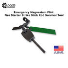 Magnesium Flint Emergency Fire Starter Stick Striker Rod Camping Survival Gear
