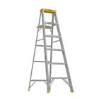 Aluminum Step Ladder(10ft. Reach Height) w/250lb. Load Capacity Type I Duty Rat.