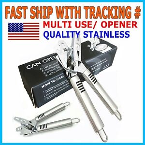 Can Opener Smooth Edge Manual Stainless Steel Handy Easy Turn Knob