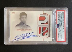 2020 Charles Leclerc Topps Dynasty F1 Formula One Auto Patch /5 PSA 8