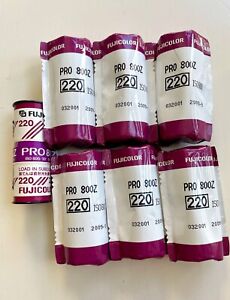 Fujicolor Pro 800z Film 220 format EXPIRED Lot of 7