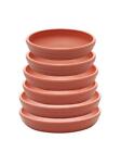 SAROSORA Round Plastic Plant Saucer Drip Tray Set of 6 for Indoor Outdoor Hom...